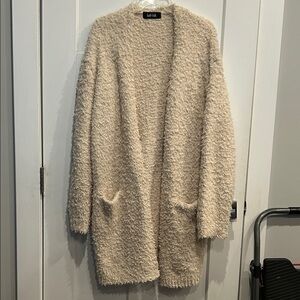 fab'rik Textured Cream Cardigan